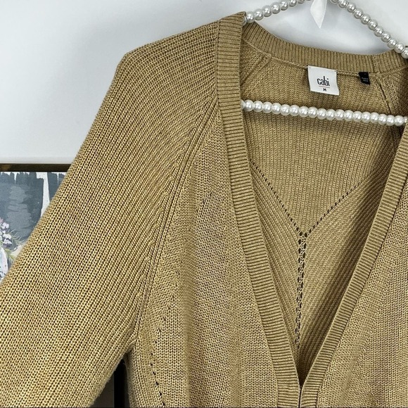 CAbi TAN DUSTER CARDIGAN EUC SZ M - Picture 3 of 12